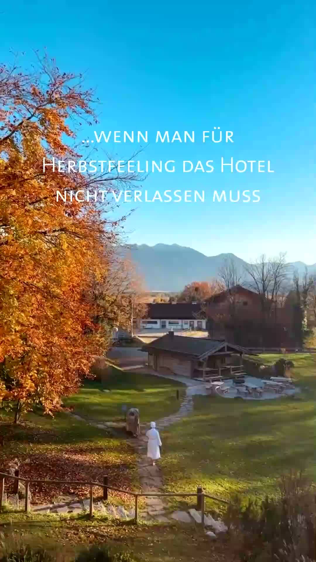 Jeden Oktober bezaubert die bayerische Voralpenregion um Murnau mit ihrer prächtigen Blätterpracht. Doch nicht nur die Farben, auch der Duft nach Herbst und das raschelnde Laub machen jeden Spaziergang rund um den Alpenhof zu einem unvergesslichen Erlebnis. Für echtes Herbstfeeling muss man aber das Hotel gar nicht verlassen: Den bunten Ausblick kann man auch auf unserer Terrasse bei einem warmen Getränk an der frischen Luft genießen. #Alpenhofmurnau #Herbst #BlauesLand #goldeneroktober