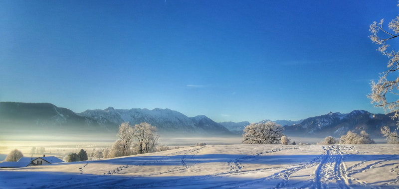 Winterlandschaft in Mrunau