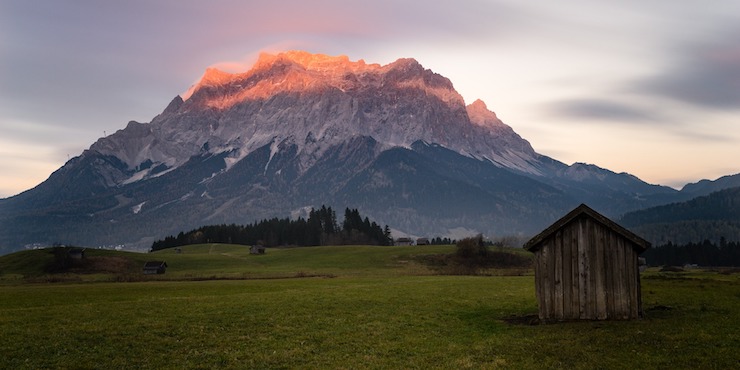 Zugspitze Bodensee Sonnenuntergang